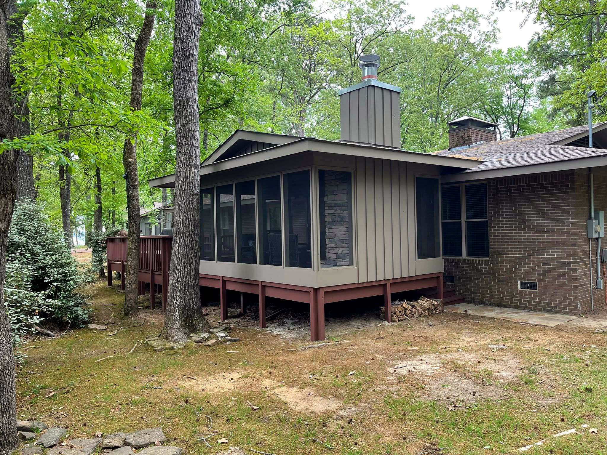 Custom deck and porch project by Mayfield Construction