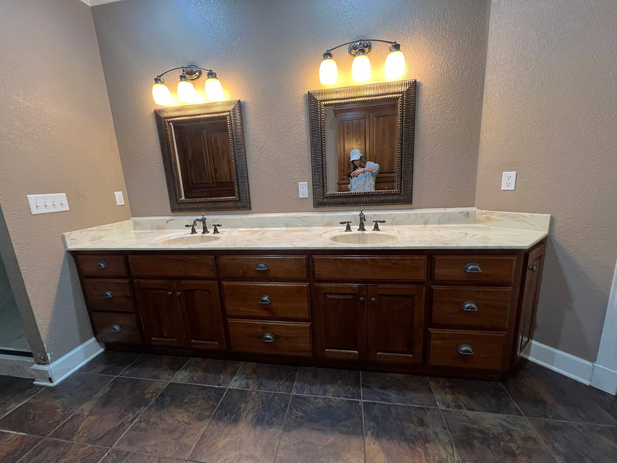 Bathroom and closet before remodel by Mayfield Construction